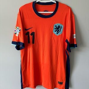Cody Gakpo Netherland Euro 2024 New Men’s Home Orange Soccer Jersey